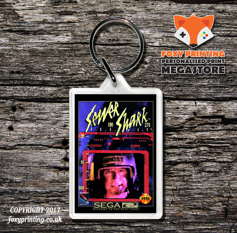 Sewer Shark 3 Game Inspired Retro Gaming Keyring