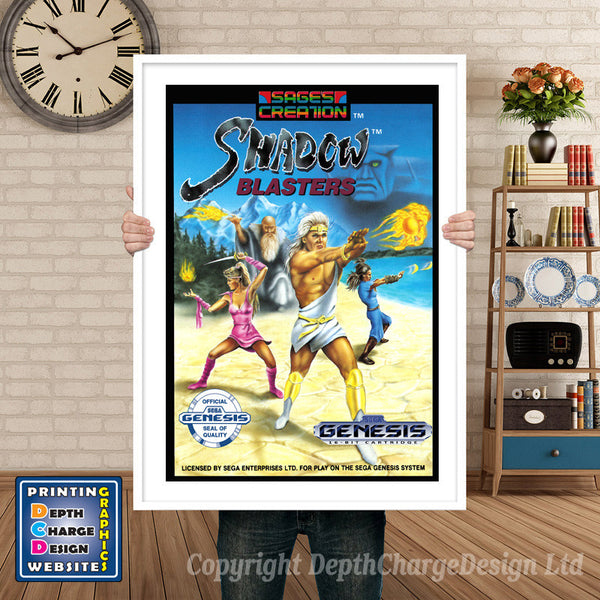 Shadow Blasters - Sega Megadrive Inspired Retro Gaming Poster