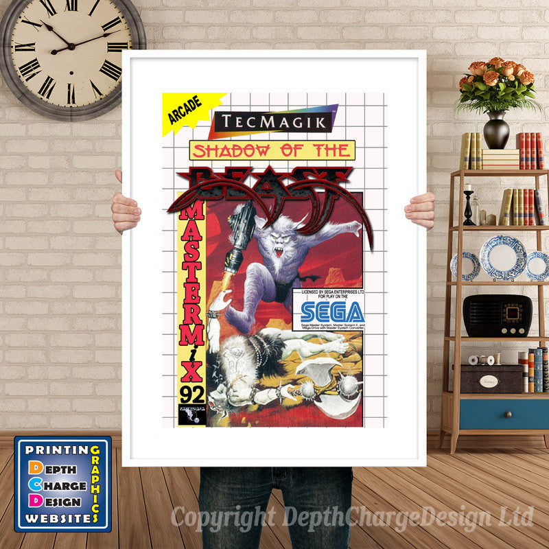 Shadow Of The Beast Inspired Retro Gaming Poster A4 A3 A2 Or A1