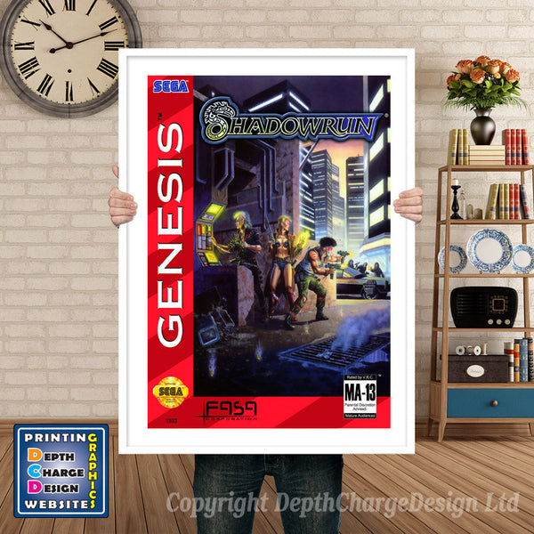 Shadowrun - Sega Megadrive Inspired Retro Gaming Poster