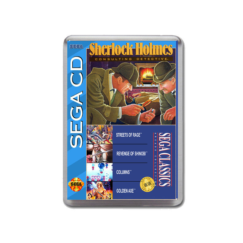 Sherlock Holmes 4 In 1 Classics Sega Mega CD Game Inspired Retro Gaming Magnet