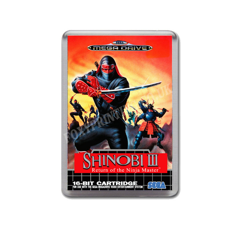 Shinobi 3 Return Of The Ninja Master Eu Game Style Inspired Sega Megadrive Retro Video Gaming Magnet