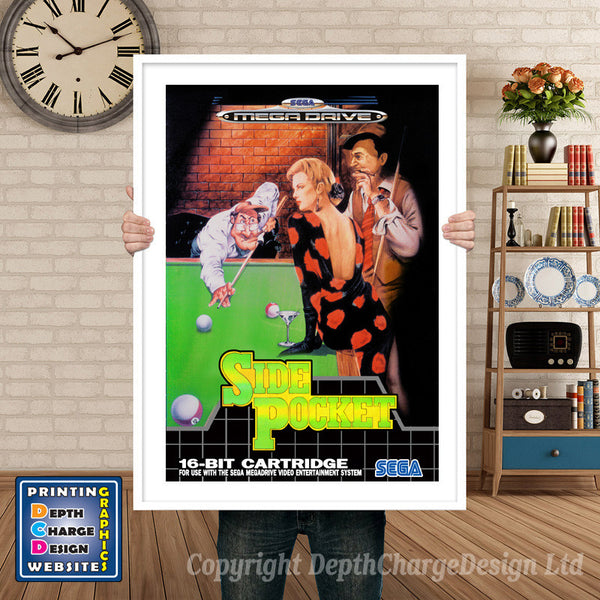 Side Pocket Eu - Sega Megadrive Inspired Retro Gaming Poster