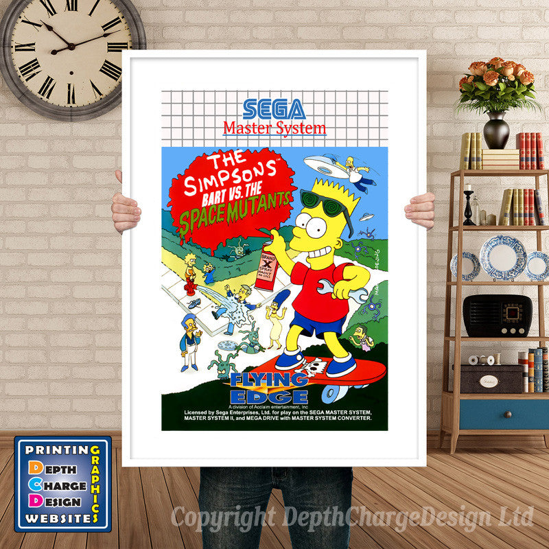 Simpsons Bvssm Inspired Retro Gaming Poster A4 A3 A2 Or A1