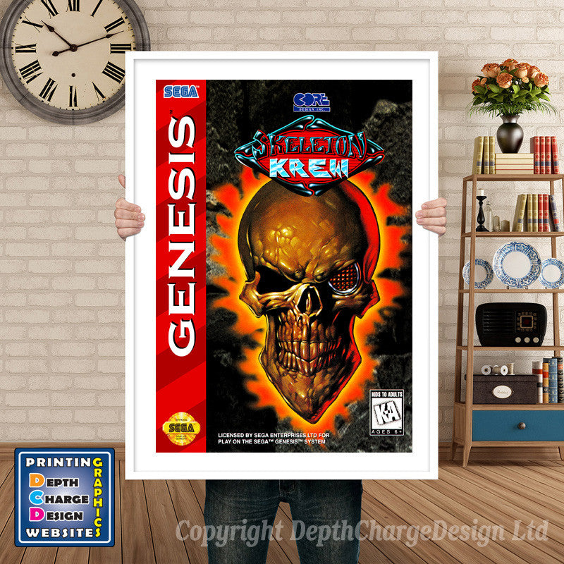 Skeleton Krew - Sega Megadrive Inspired Retro Gaming Poster A4 A3 A2 Or A1
