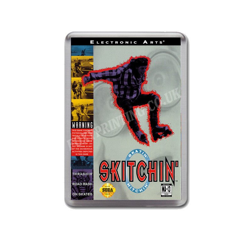 Skitchin Game Style Inspired Sega Megadrive Retro Video Gaming Magnet