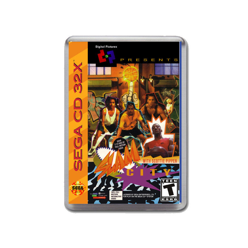 Slam City 32x Sega Mega CD Game Inspired Retro Gaming Magnet