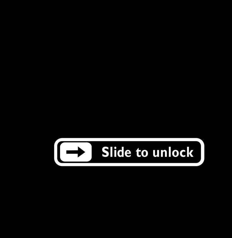 Slide To Unlock Novelty Vinyl Car Sticker