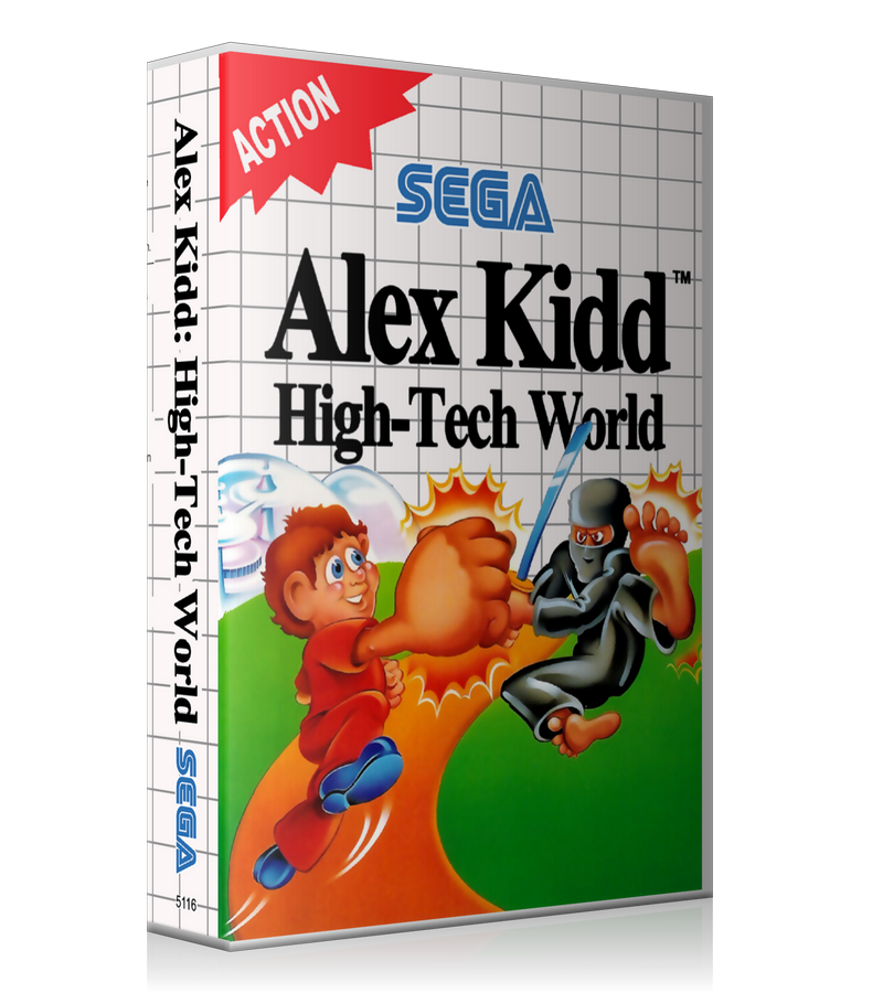 Alex Kidd High Tech World EU Sega Master System REPLACEMENT GAME Case Or Cover