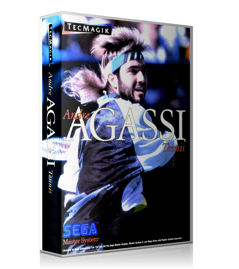 Andre Agassi Tennis AU Sega Master System REPLACEMENT GAME Case Or Cover