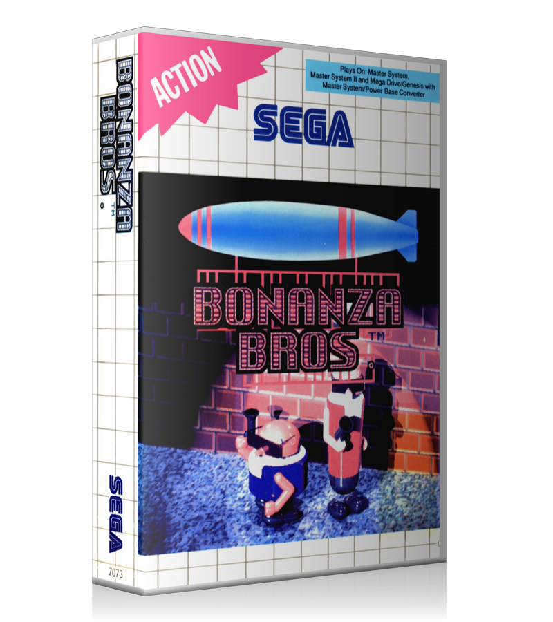 Bonanza Bros AU Sega Master System REPLACEMENT GAME Case Or Cover