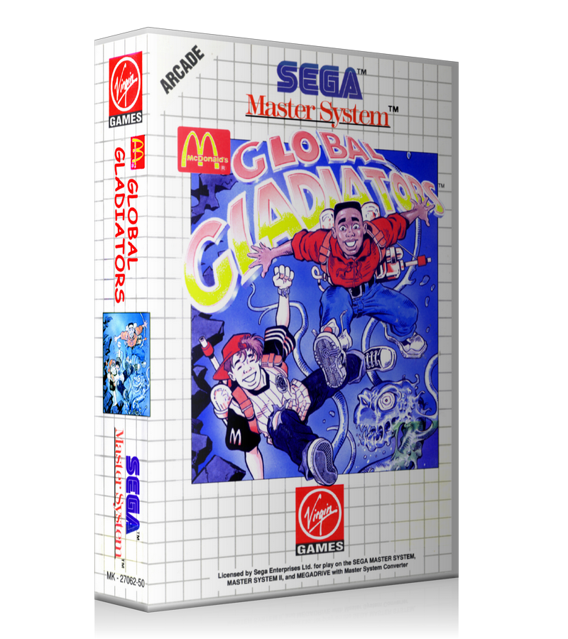 Global Gladiators AU Sega Master System REPLACEMENT GAME Case Or Cover