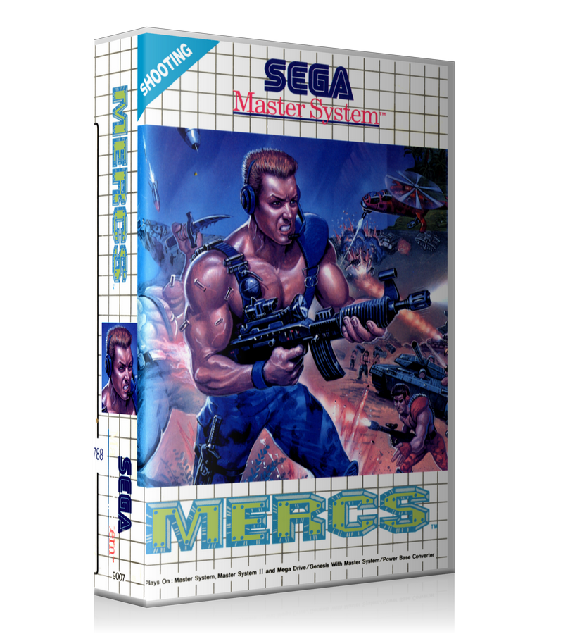 Mercs Au Sega Master System REPLACEMENT GAME Case Or Cover