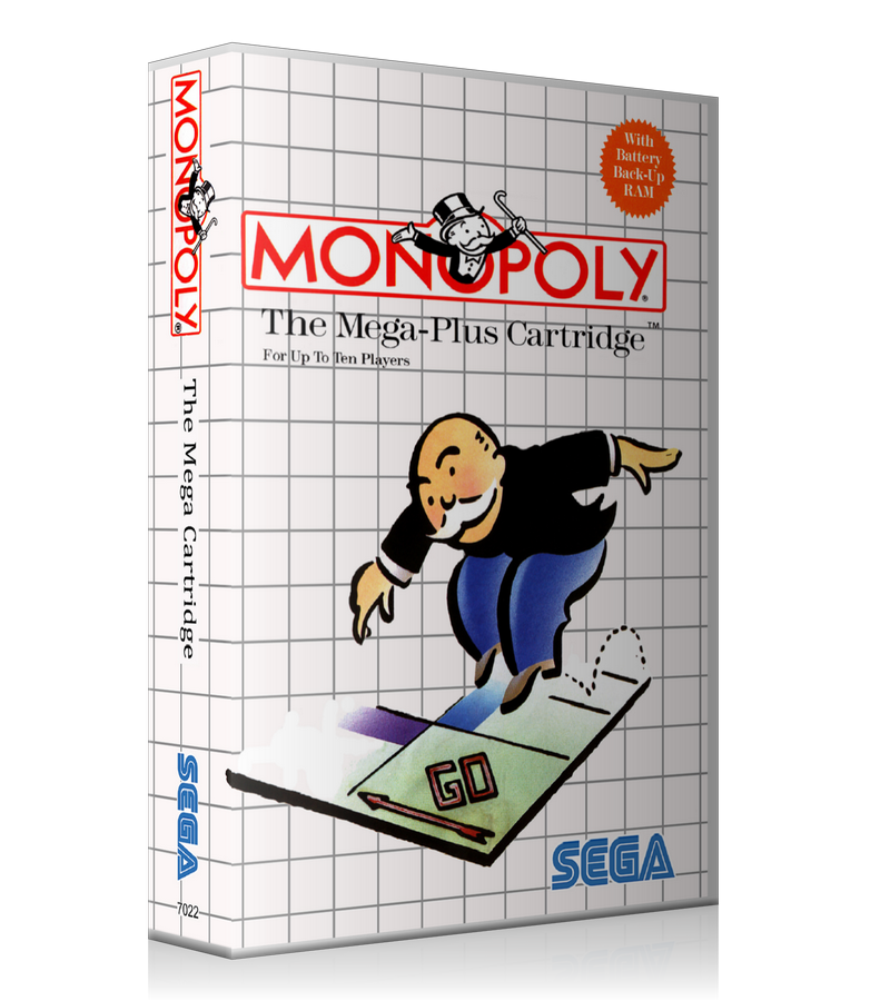 Monopoly Sega Master System REPLACEMENT GAME Case Or Cover