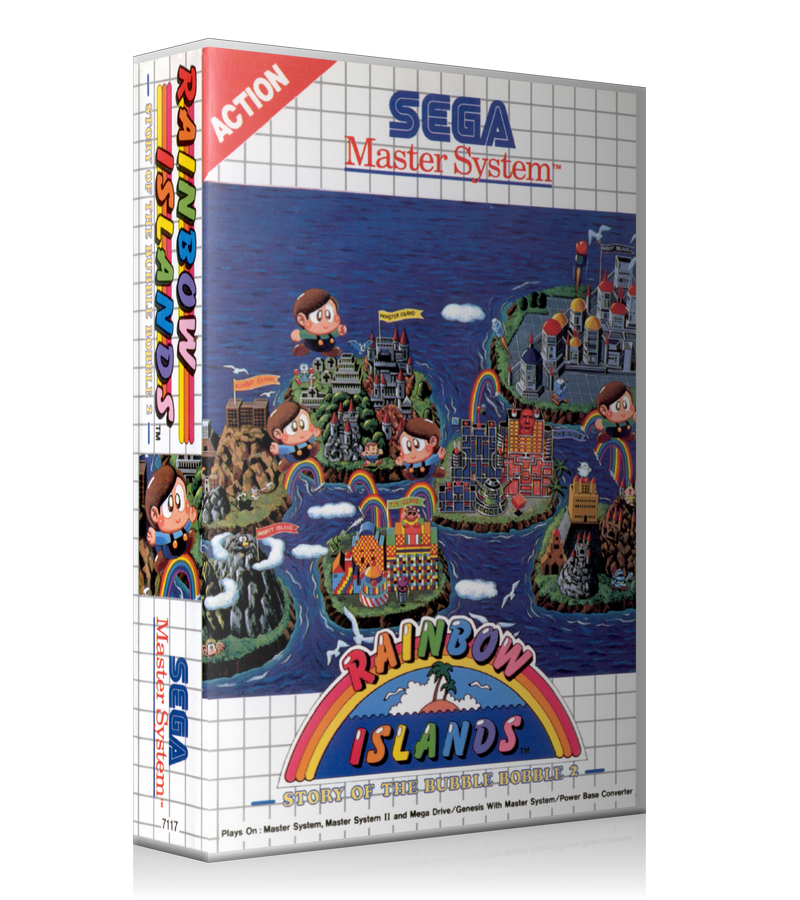 Rainbow Islands Au Sega Master System REPLACEMENT GAME Case Or Cover