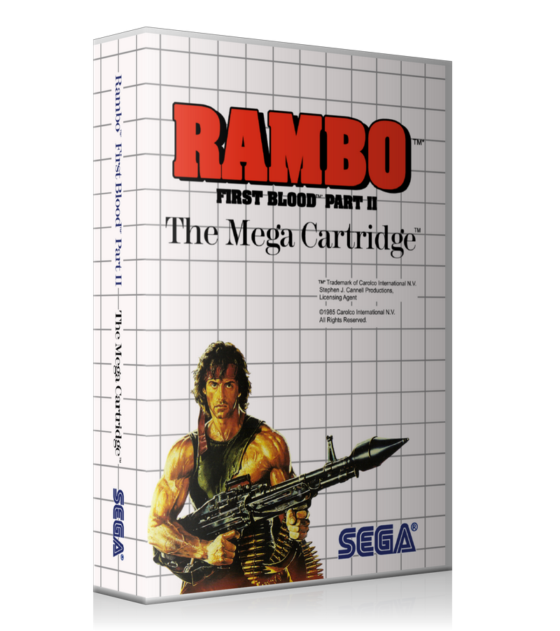 Rambo First Blood Part II Sega Master System REPLACEMENT GAME Case Or Cover