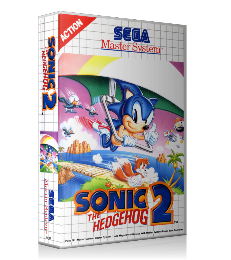 Sonic The Hedgehog2 Eu Sega Master System REPLACEMENT GAME Case Or Cover