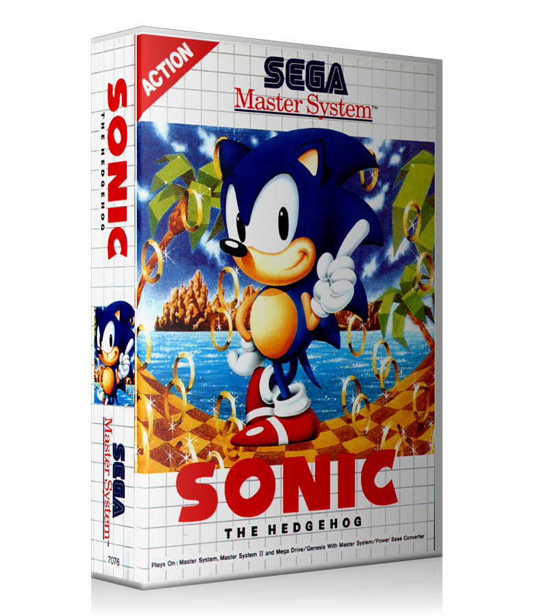 Sonic The Hedgehog Eu Sega Master System REPLACEMENT GAME Case Or Cover