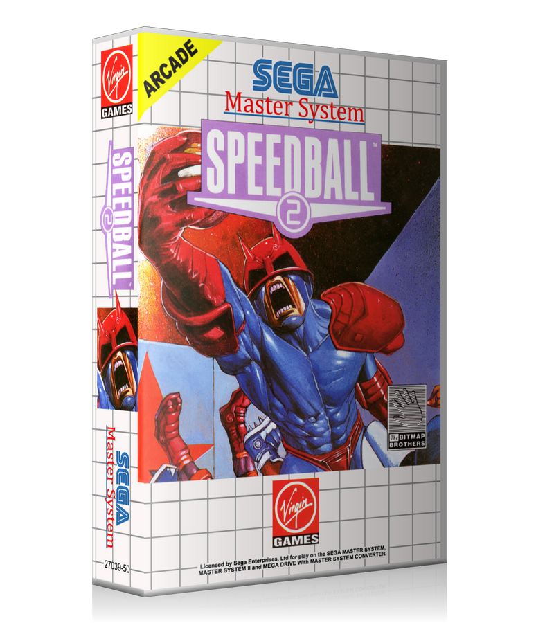 Speed Ball2 Eu Sega Master System REPLACEMENT GAME Case Or Cover