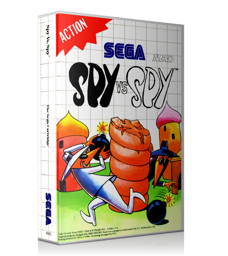 Spy Vs Spy Au Sega Master System REPLACEMENT GAME Case Or Cover