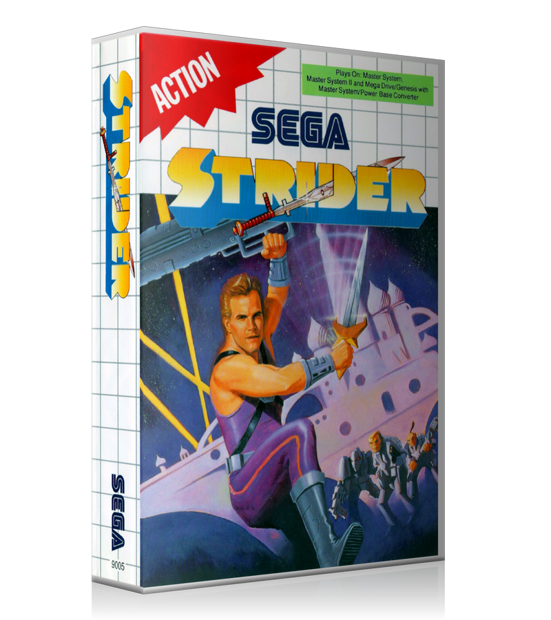 Strider Eu Sega Master System REPLACEMENT GAME Case Or Cover