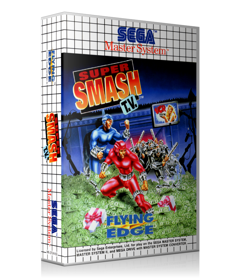 Super Smash T.V Au Sega Master System REPLACEMENT GAME Case Or Cover