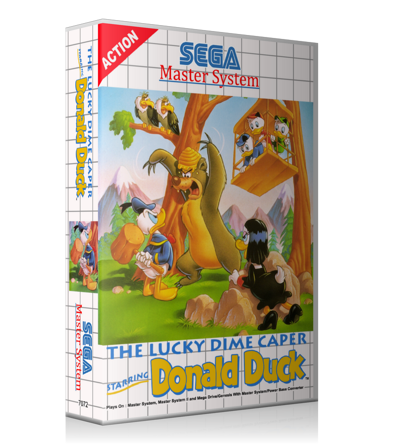 The Lucky Dime Caper Starring Donald Duck Eu Sega Master System REPLACEMENT GAME Case Or Cover