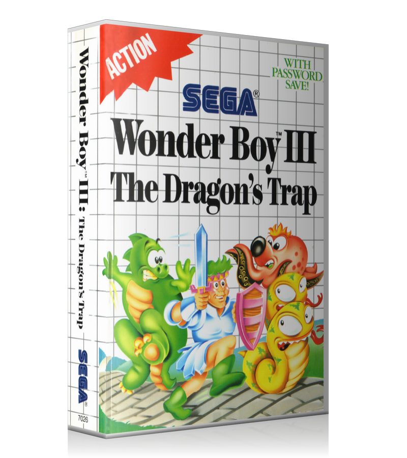 Wonder Boy Iii The Dragon Strap Au Sega Master System REPLACEMENT GAME Case Or Cover