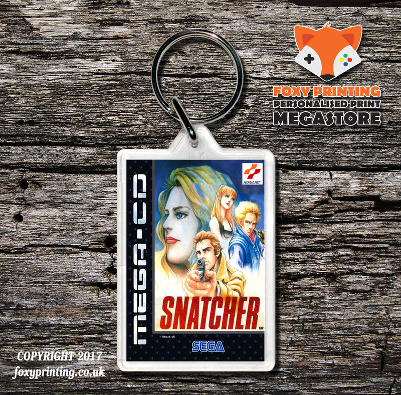 Snatcher Gb Game Inspired Retro Gaming Keyring
