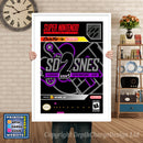 Snes_Sd2snes Super Nintendo GAME INSPIRED THEME Retro Gaming Poster A4 A3 A2 Or A1