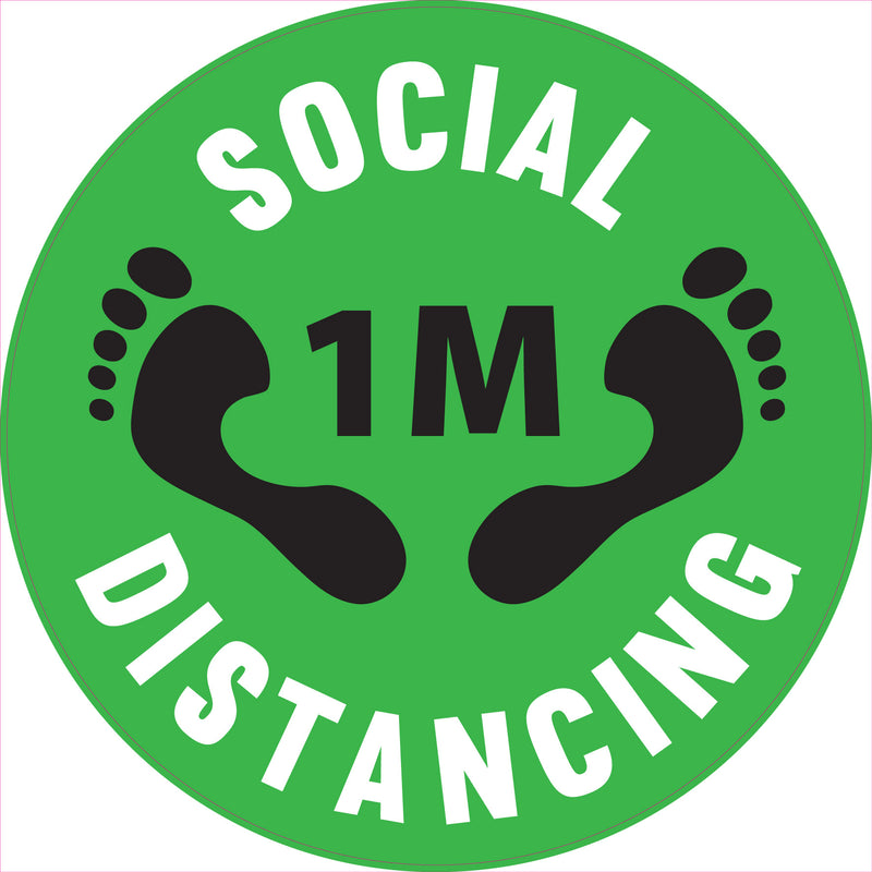 Social Distance Sd115 Social Distancing Floor Stickers