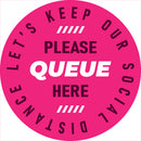 1 x Single Social Distancing Self Adhesive Sticker Floor Vinyl Floor Sign Safety Sticker  200mm 8"  diametre meter - PLEASE STAY 1 metre meter APART D34