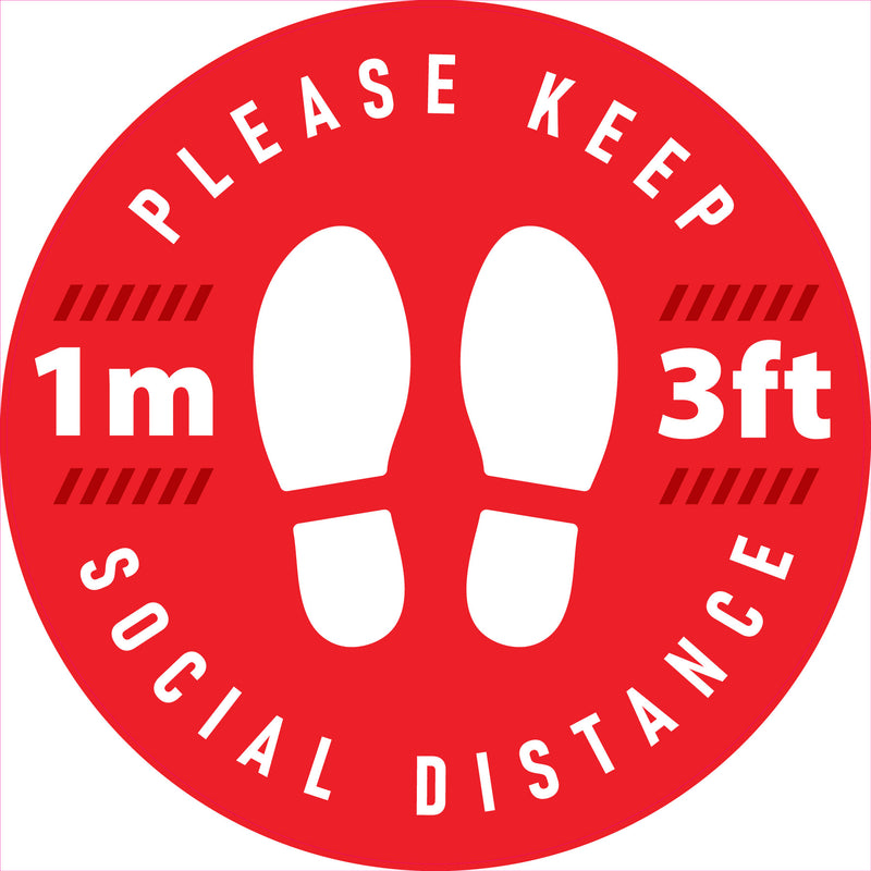 Social Distancing Stickers 35 Social Distancing Floor Stickers