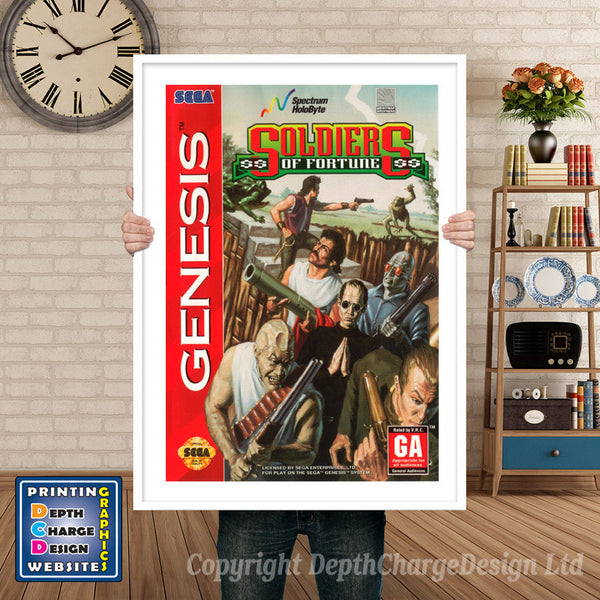 Soldiers Of Fortune - Sega Megadrive Inspired Retro Gaming Poster