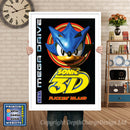 Sonic 3d Flickies Island Eu - Sega Megadrive Inspired Retro Gaming Poster A4 A3 A2 Or A1
