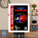 Sonic And Knuckles - Sega Megadrive Inspired Retro Gaming Poster A4 A3 A2 Or A1