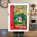 Sonic The Hedge Hog 3 (2) - Sega Megadrive Inspired Retro Gaming Poster A4 A3 A2 Or A1