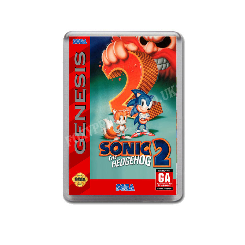 Sonic The Hedgehog 2 4 Game Style Inspired Sega Megadrive Retro Video Gaming Magnet