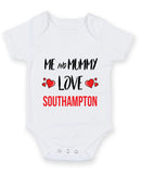 Me and Mummy love southampton Personalised FOOTBALL TEAM Baby Grow