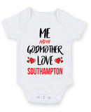Me and My Godmother Love southampton Personalised FOOTBALL TEAM Baby Grow