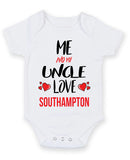 Me and My Uncle Love southampton Personalised FOOTBALL TEAM Baby Grow