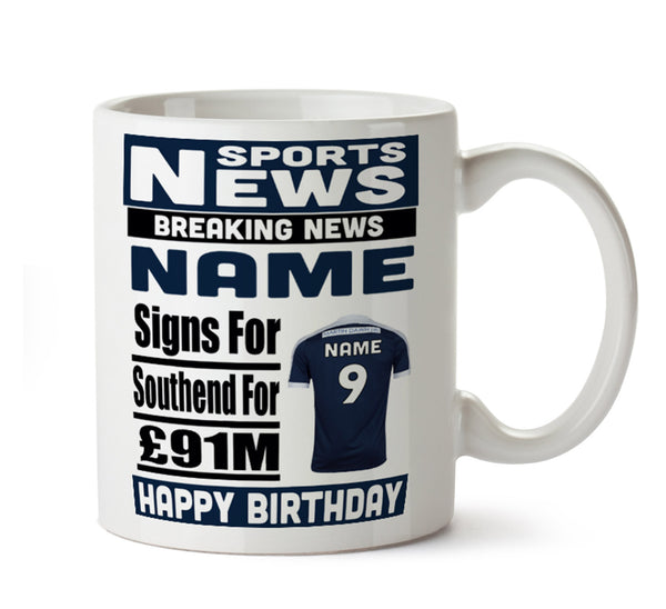Personalised SIGNS FOR Southend Football Mug Personalised Birthday Mug – printed mug product image 1