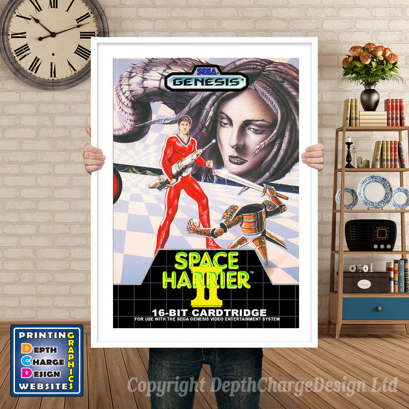 Space Harrier 2 - Sega Megadrive Inspired Retro Gaming Poster A4 A3 A2 Or A1