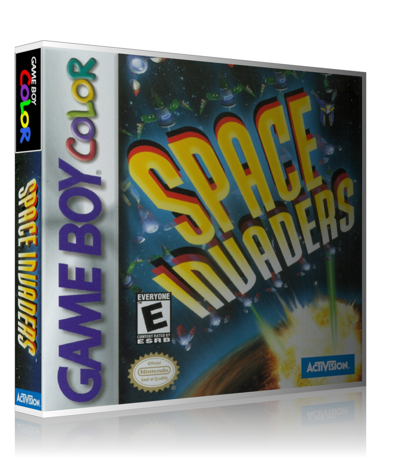 Gameboy Color Space Invaders Game Cover To Fit A UGC Style Replacement Game Case