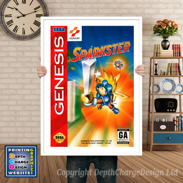 Sparkster - Sega Megadrive Inspired Retro Gaming Poster