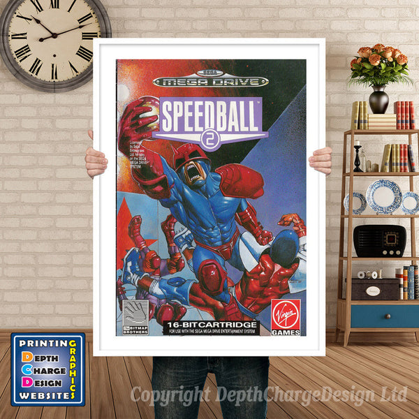 Speedball 2 Pal - Sega Megadrive Inspired Retro Gaming Poster