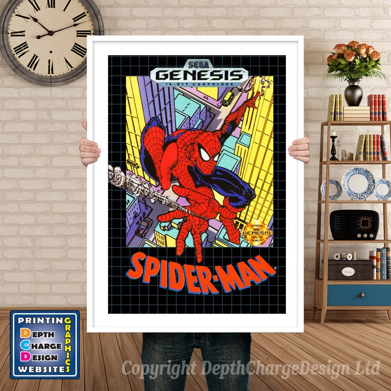 Spiderman 4 - Sega Megadrive Inspired Retro Gaming Poster A4 A3 A2 Or A1