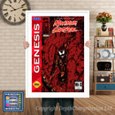Spiderman And Venom Maximum Carnage 4 - Sega Megadrive Inspired Retro Gaming Poster A4 A3 A2 Or A1