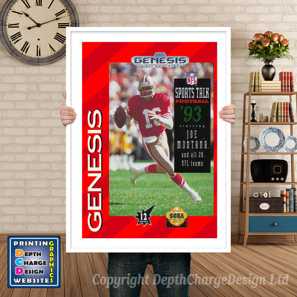 Sports Talk Football 93 - Sega Megadrive Inspired Retro Gaming Poster