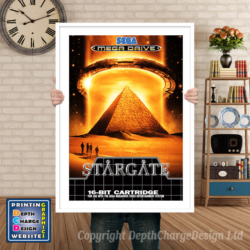 Stargate 3 Eu - Sega Megadrive Inspired Retro Gaming Poster A4 A3 A2 Or A1